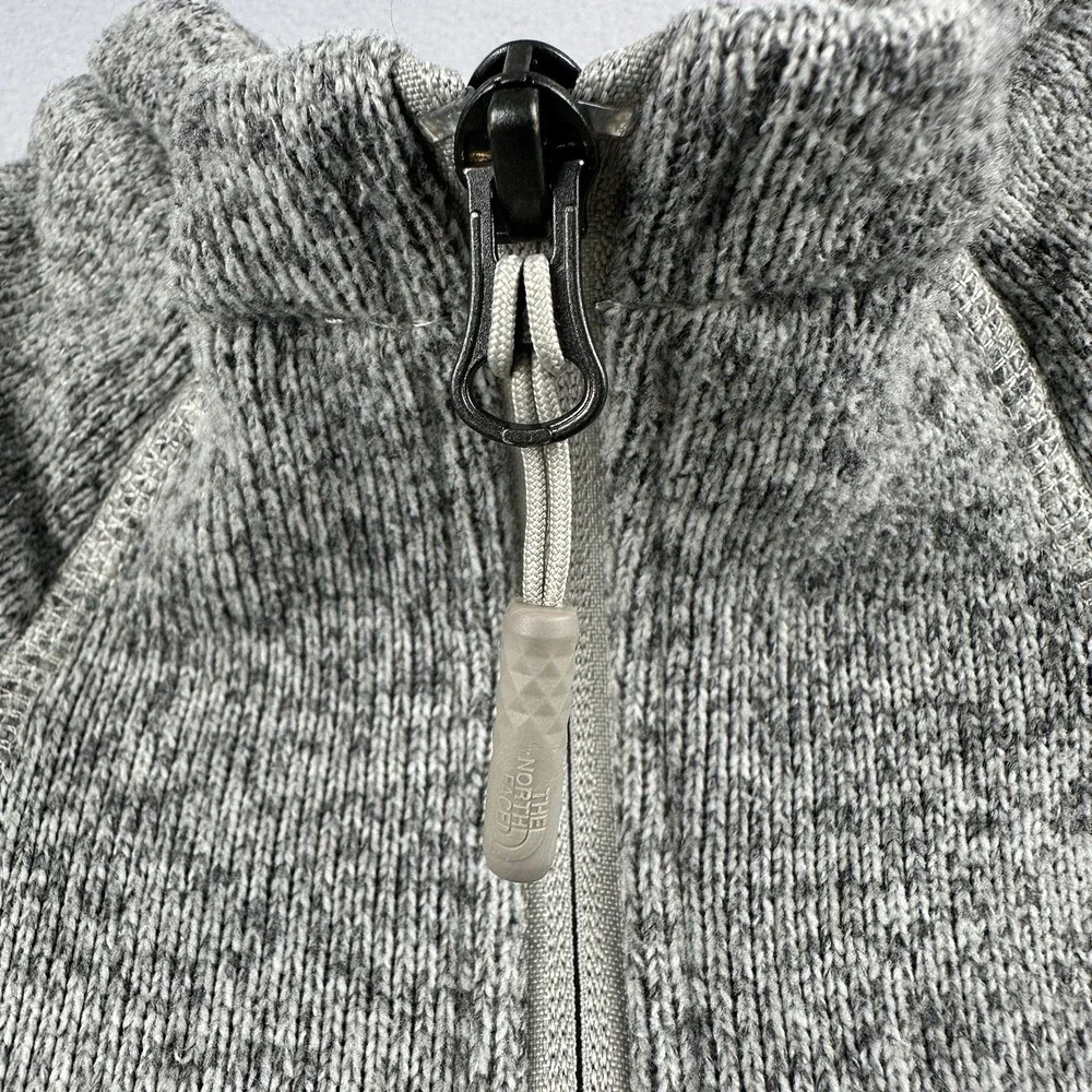 The North‎ Face Men's Beige Gray 1/4 Zip Pullover Fleece Size Small Sweater